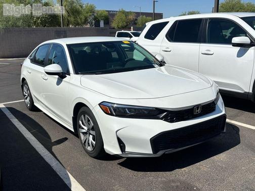 Platinum White Pearl 2025 Honda Civic LX