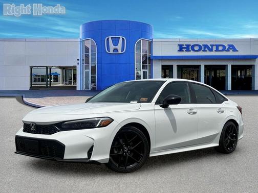 Platinum White Pearl 2025 Honda Civic Sport