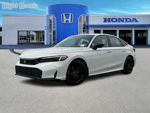 Platinum White Pearl 2026 Honda Civic Sport