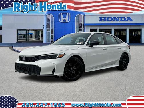 Platinum White Pearl 2026 Honda Civic Sport