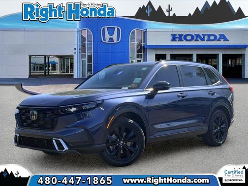 Canyon River Blue Metallic 2025 Honda CR-V Hybrid Sport Touring AWD