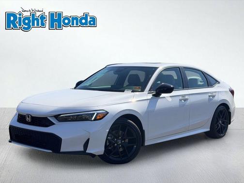 Platinum White Pearl 2026 Honda Civic Hybrid Sport