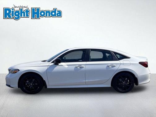 Platinum White Pearl 2026 Honda Civic Hybrid Sport