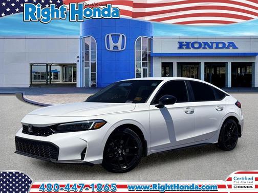 Platinum White Pearl 2025 Honda Civic Sport