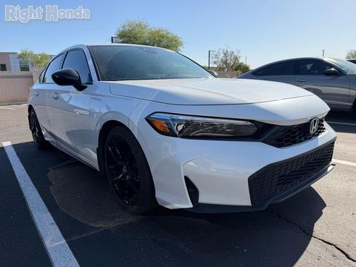 Platinum White Pearl 2025 Honda Civic Sport