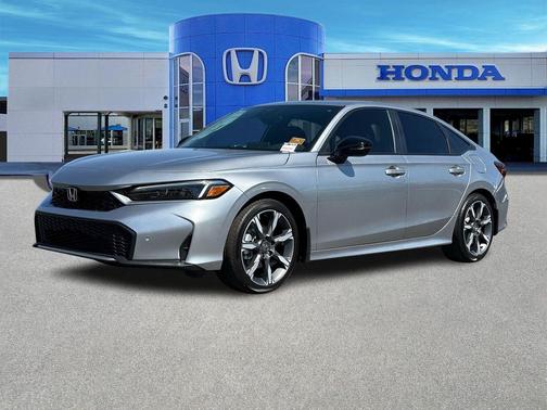 Solar Silver Metallic 2026 Honda Civic Hybrid Sport Touring