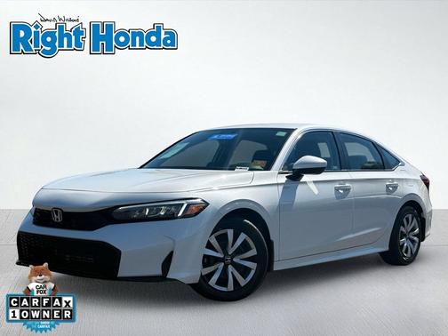Platinum White Pearl 2026 Honda Civic LX