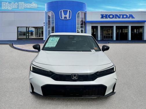 Platinum White Pearl 2025 Honda Civic Sport