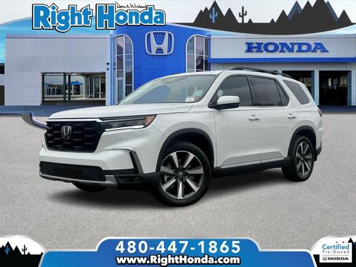 Platinum White Pearl 2025 Honda Pilot Touring 8-Passenger