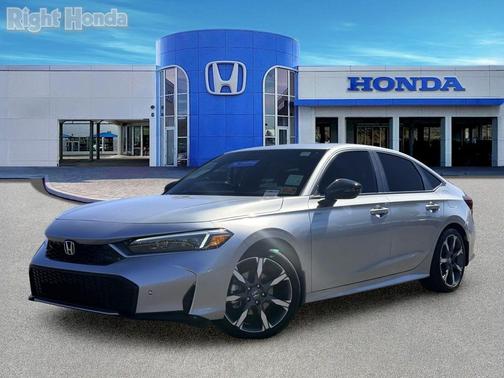 Solar Silver Metallic 2026 Honda Civic Hybrid Sport Touring