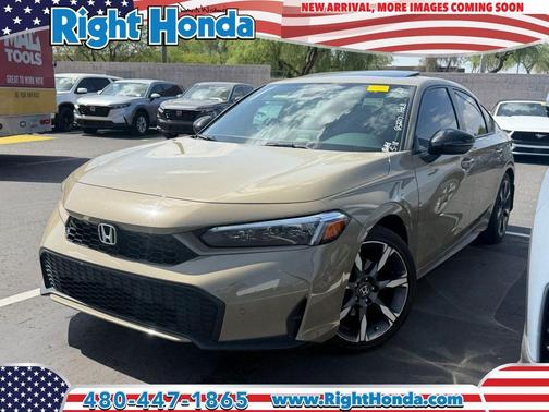 Sand Dune Pearl 2025 Honda Civic Hybrid Sport Touring