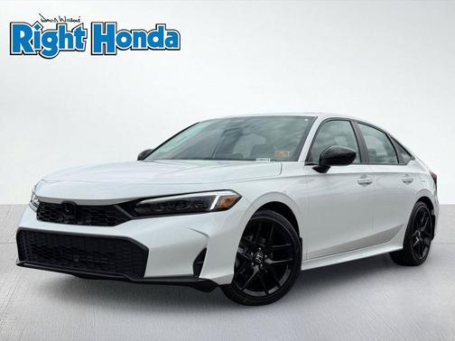 Platinum White Pearl 2026 Honda Civic Sport