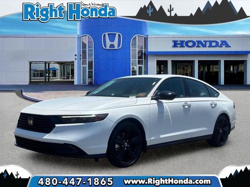 Platinum White Pearl 2026 Honda Accord Hybrid Sport-L