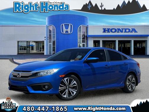 Blue 2017 Honda Civic EX-T