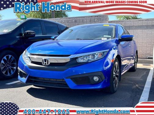 Blue 2017 Honda Civic EX-T