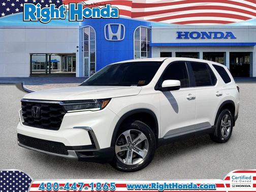 Platinum White Pearl 2024 Honda Pilot EX-L 7 Passenger