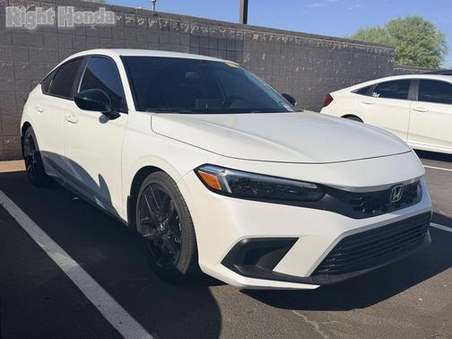 Platinum White Pearl 2024 Honda Civic Sport