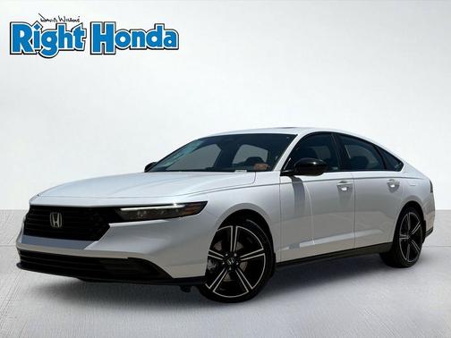 Platinum White Pearl 2026 Honda Accord Hybrid Sport