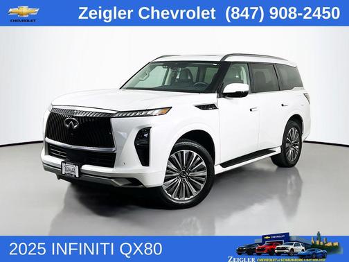 Radiant White 2025 INFINITI QX80 SENSORY AWD