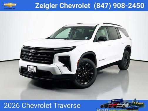 Summit White 2026 Chevrolet Traverse LT