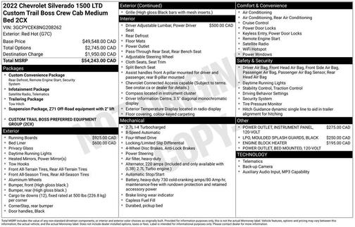 Red 2022 Chevrolet Silverado 1500 Limited Custom Trail Boss