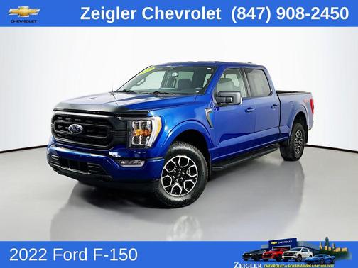 Blue 2022 Ford F-150 XLT