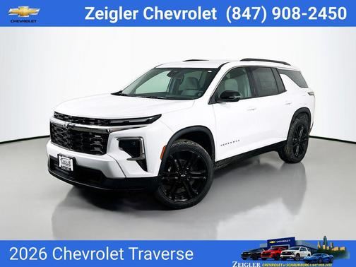 Summit White 2026 Chevrolet Traverse LT