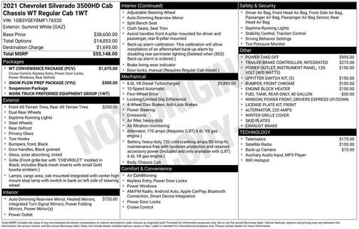 2021 Chevrolet Silverado 3500 WT