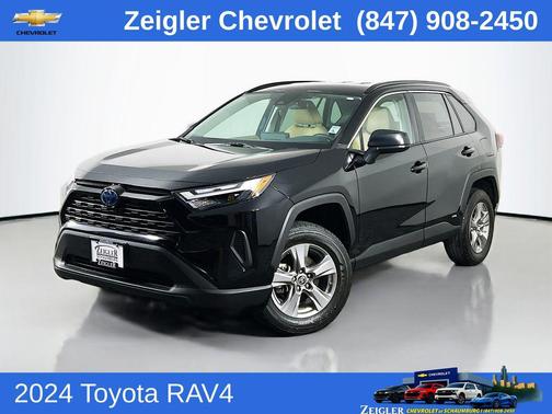 Midnight Black Metallic 2024 Toyota RAV4 Hybrid LE