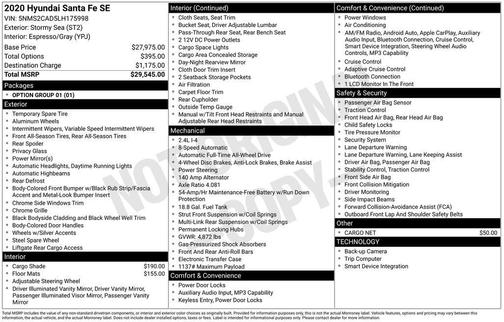 Stormy Sea 2020 Hyundai SANTA FE SE 2.4