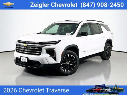 Summit White 2026 Chevrolet Traverse LT