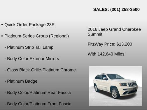 2016 Jeep Grand Cherokee Summit