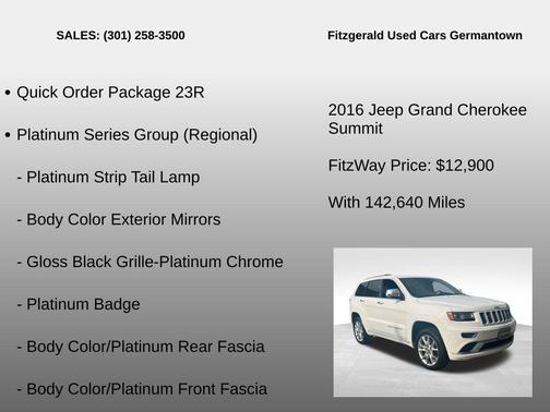 2016 Jeep Grand Cherokee Summit