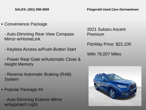 2021 Subaru Ascent Premium 7-Passenger