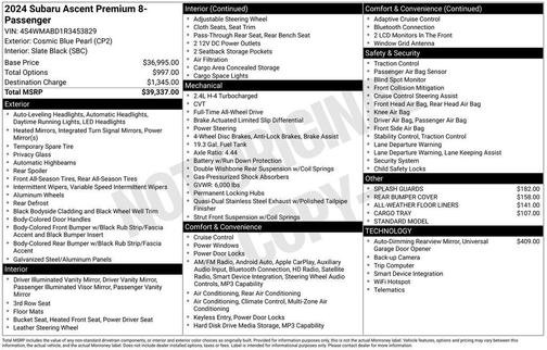 2024 Subaru Ascent Premium 8-Passenger