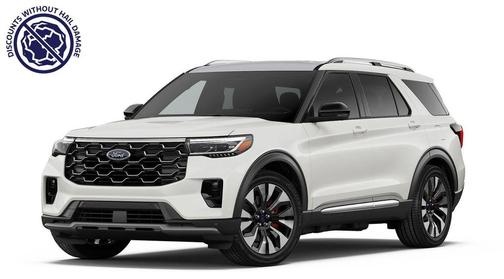 Star White Metallic Tri-Coat 2026 Ford Explorer Platinum