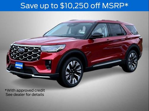 Rapid Red Metallic Tinted Clearcoat 2026 Ford Explorer Platinum