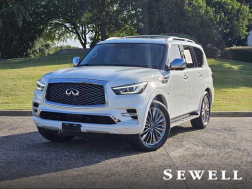 Moonstone White 2020 INFINITI QX80 Luxe
