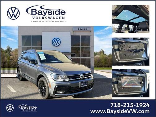 Platinum Gray Metallic 2021 Volkswagen Tiguan 2.0T SE R-Line Black