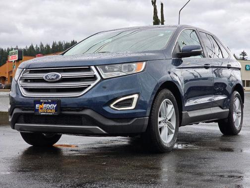 Blue 2017 Ford Edge SEL