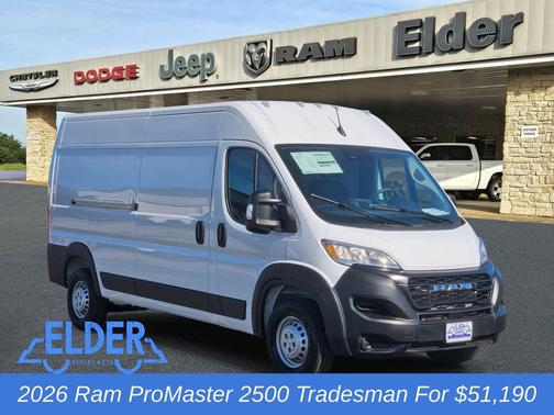 Bright White Clearcoat 2026 RAM ProMaster 2500 Tradesman