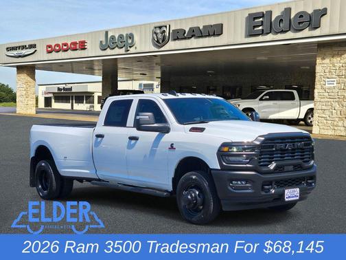 Bright White Clearcoat 2026 RAM 3500 Tradesman Crew Cab 4x4 8' Box