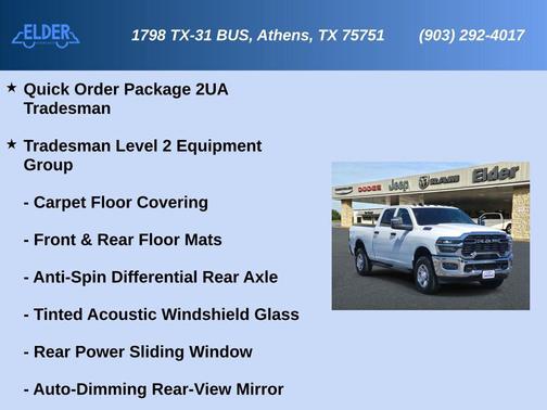 2025 RAM 2500 Tradesman Crew Cab 4x4 6'4' Box