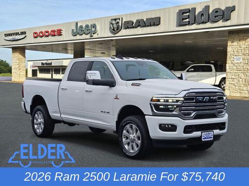 Bright White Clearcoat 2026 RAM 2500 Laramie Crew Cab 4x4 6'4' Box