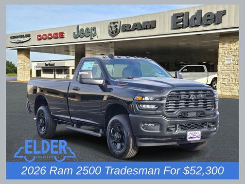 Diamond Black Crystal Pearlcoat 2026 RAM 2500 Tradesman Regular Cab 4x4 8' Box