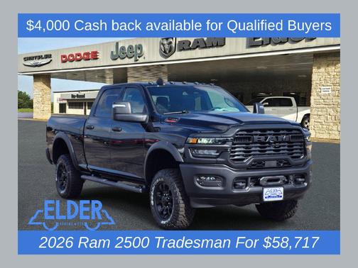 Diamond Black Crystal Pearlcoat 2026 RAM 2500 Tradesman Crew Cab 4x4 6'4' Box