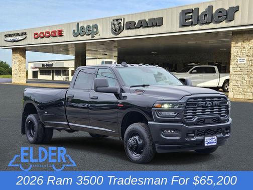 Diamond Black Crystal Pearlcoat 2026 RAM 3500 Tradesman Crew Cab 4x4 8' Box