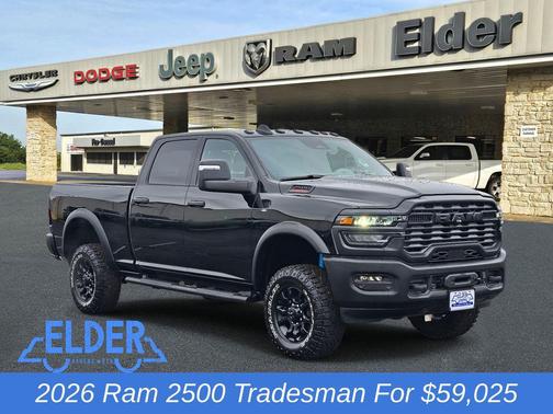 Diamond Black Crystal Pearlcoat 2026 RAM 2500 Tradesman Crew Cab 4x4 6'4' Box