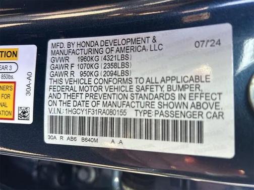 2024 Honda Accord EX 1.5T