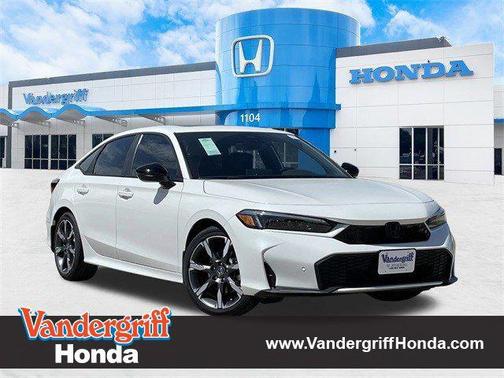 Platinum White Pearl 2026 Honda Civic Hybrid Sport Touring